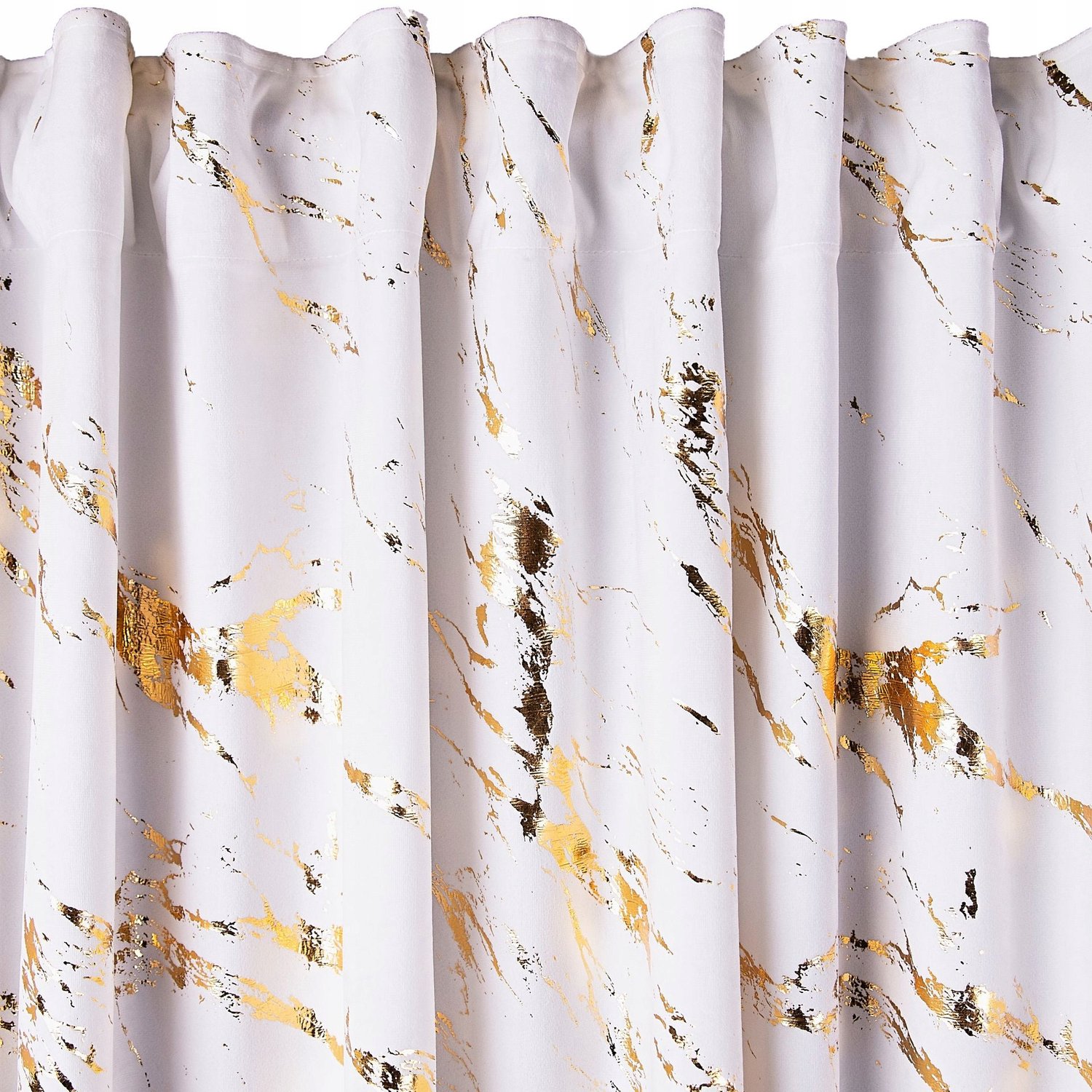 Glamour Gordijn Wit/Goud Marmer 140x270 cm - Stijlvolle Raambekleding
