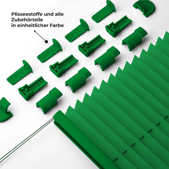 Sonello Plisségordijn Zonder Boren 90x160 cm Plissé Klemmfix Groente — afbeelding 3