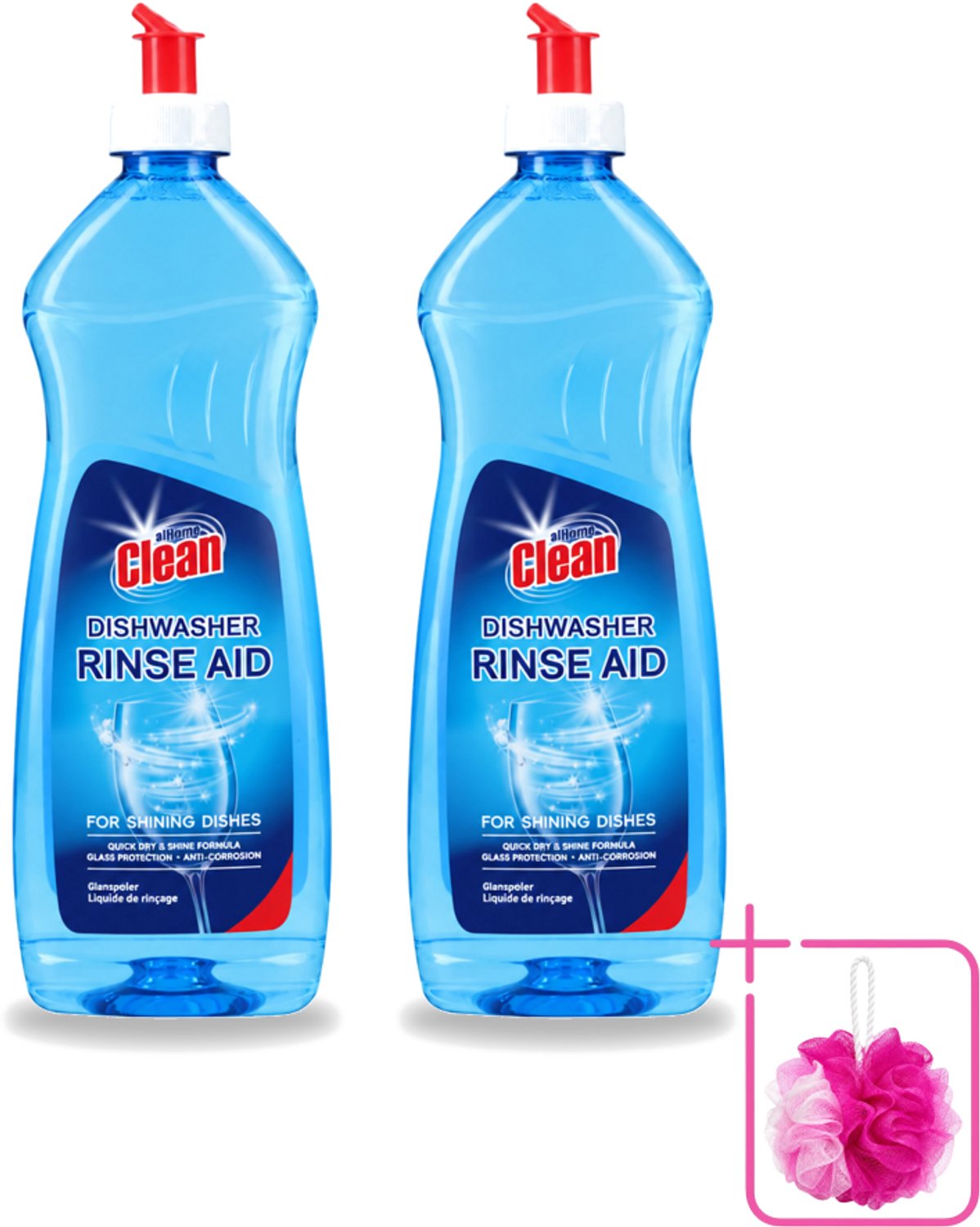 2 x At Home - Clean - Vaatwasser Glansspoelmiddel - Glasbeschermend - 500 ml - Bulkverpakking - Glansspoelmiddel vaatwasser - Glasbescherming vaatwasser