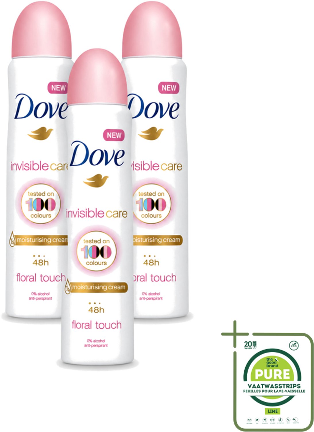 3 x Dove - Deodorant - Spray Invisible Care - Onzichtbare bescherming - 250 ml - Grootverpakking - Onzezichtbare Deodorant - Zweetvermindering - Vlekbevrijding - Huidverzorging - Anti-transpirant