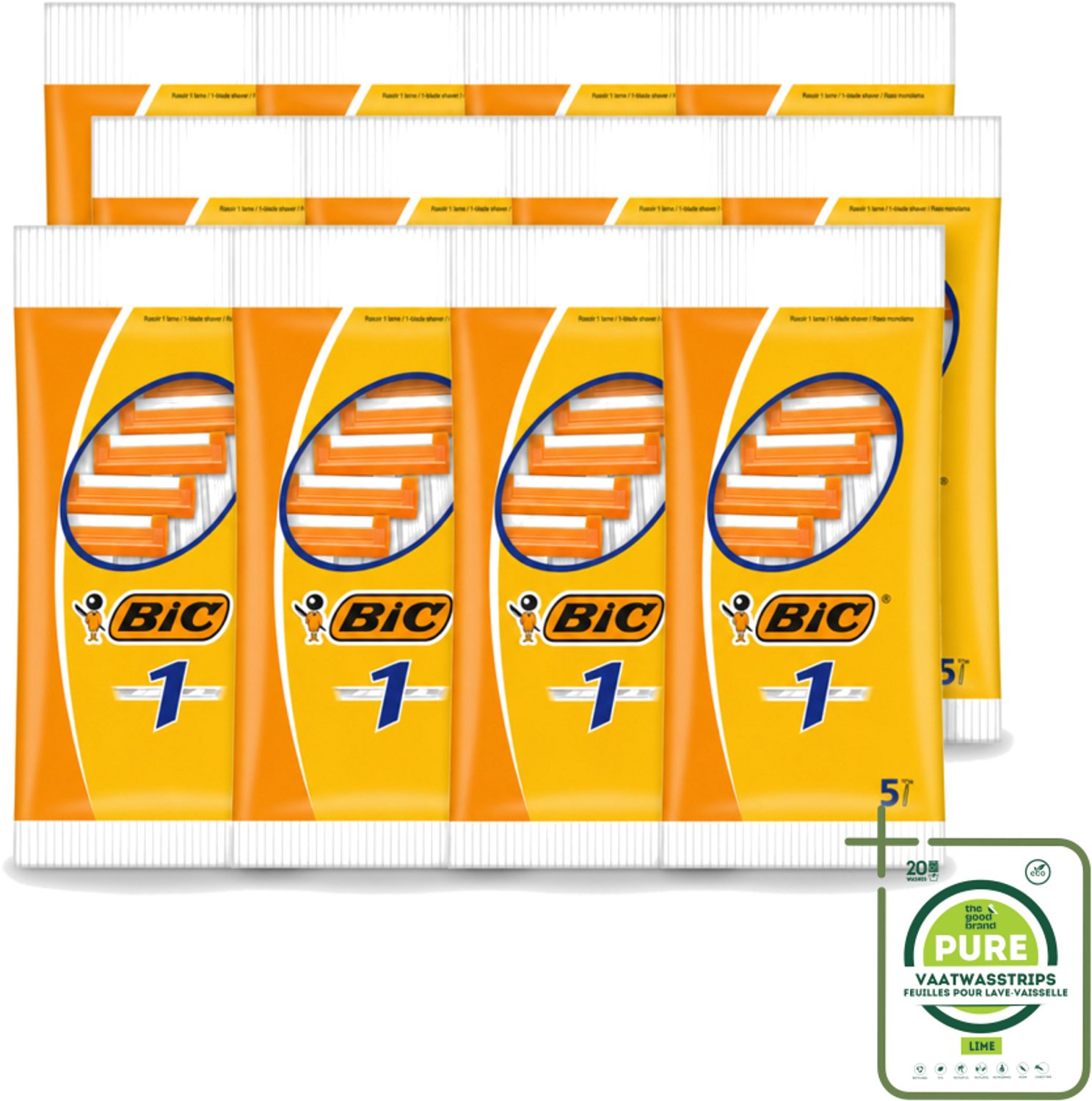 12 x Bic - Scheermesjes - Enkel Mesje - Wegwerpmesjes - 5 Scheermesjes - Grootverpakking - Scheermesje - Wegwerpscheermesje - Enkel Mesje - Roestvrijstalen Mesje - Chroomcoating