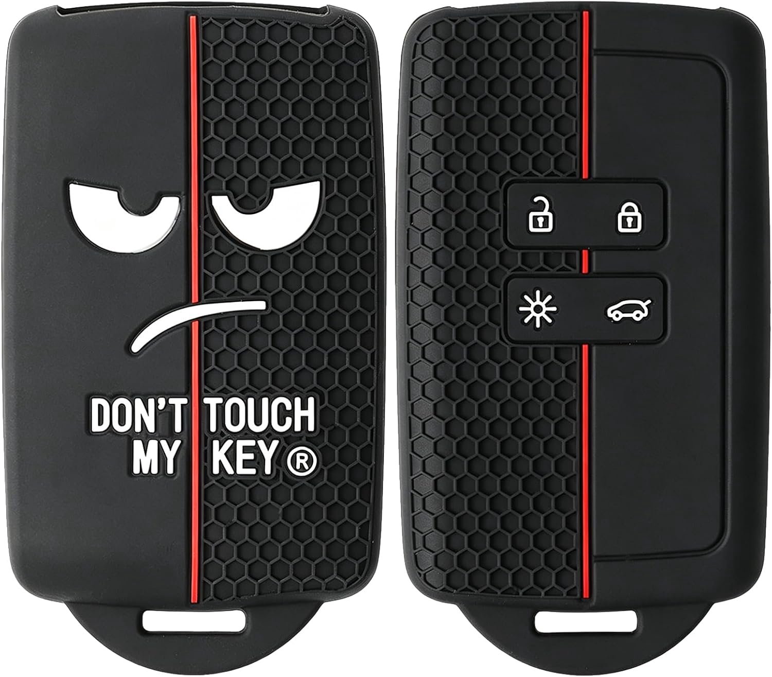 XUKEY 2 Pack Car Key Case Compatible with Renault, 4 Keys Silicone Car Key Housing for Renault Clio Kadjar Koleos - ShopVlot