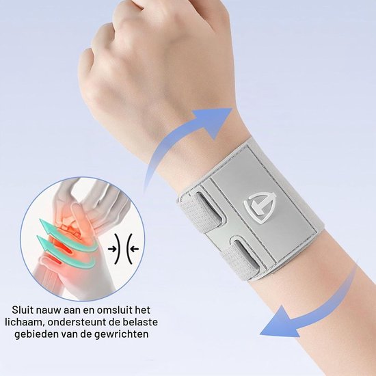 Verstelbare Polsbandage voor TFCC en Ulnar Pijn, Ondersteuning bij Tendonitis, Carpaal Tunnel en Sportactiviteiten, Geschikt voor Mannen en Vrouwen — afbeelding 2