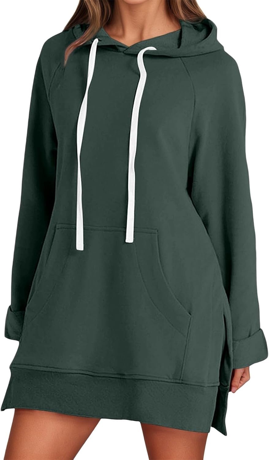 Générique Damestrui met capuchon, katoen, oversized, warm, lange mouwen, geribbelde randen, casual, winter, zacht, urban sweatshirt, grote maat, A43