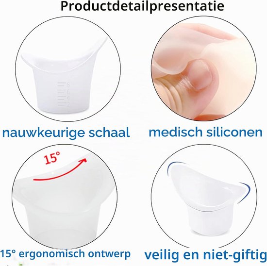 2 Stuks Oogspoel Oogspoelkoms Eye Washbowl Silicone Silicone Eyebowl 8ml Met Precies Gegradueerd Om De Ogen Schoon En Fris Te Houden En De Ogen Te Verzorgen — afbeelding 4