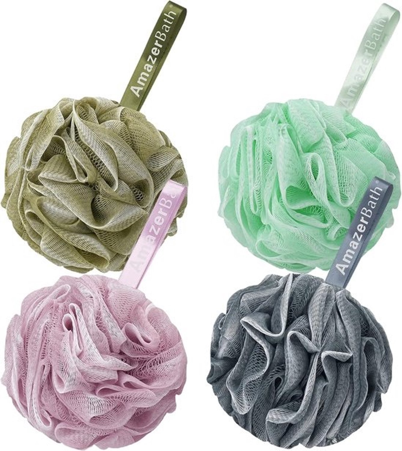 Natuurlijke loofah douchespons - 15 cm - 4 stuks - voor een zachte en schone huid