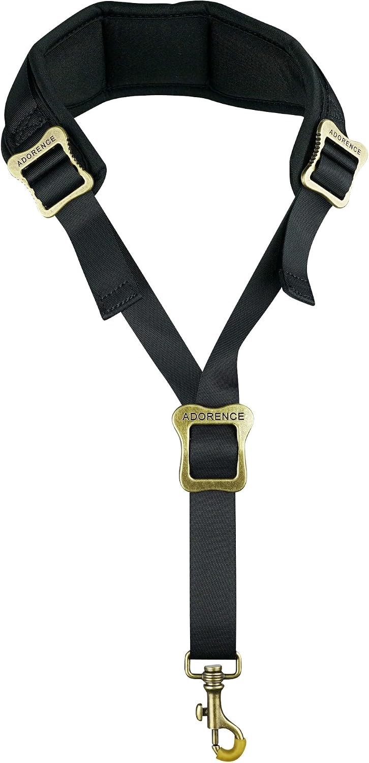 adorence Saxophone belt (improved soft, thick padding and metal swivel hook with rubber ring) – saxophone strap for - ShopVlot