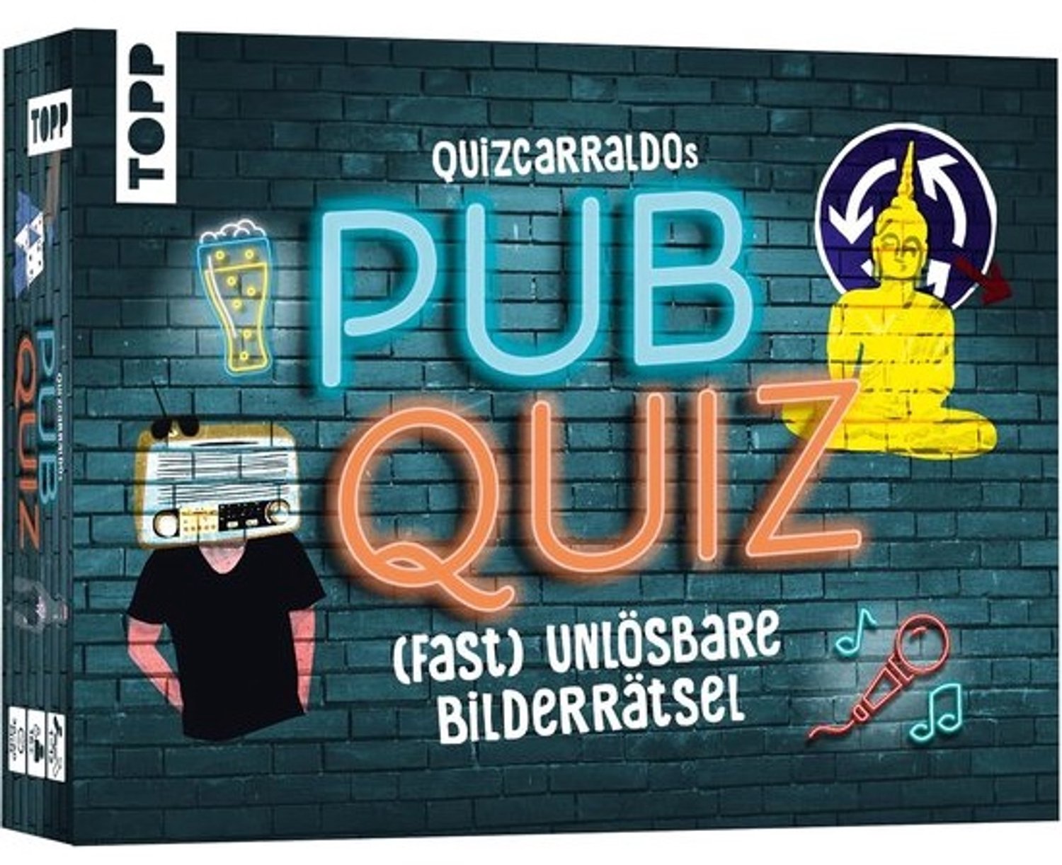 Pubquiz - Beeldpuzzelspel - Groepsuitdaging - 200 unieke puzzels - 17x13x5 cm