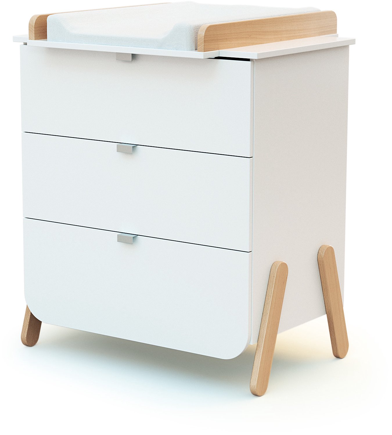 WEBABY - Commode met 3 laden PIRATE in hout Wit en Beuken