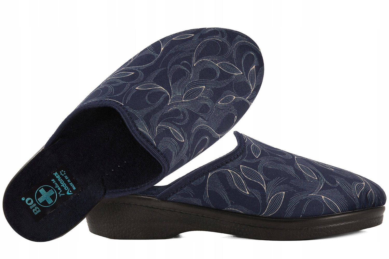 Adanex Dames Pantoffels Blauw/Beige - Maat 37