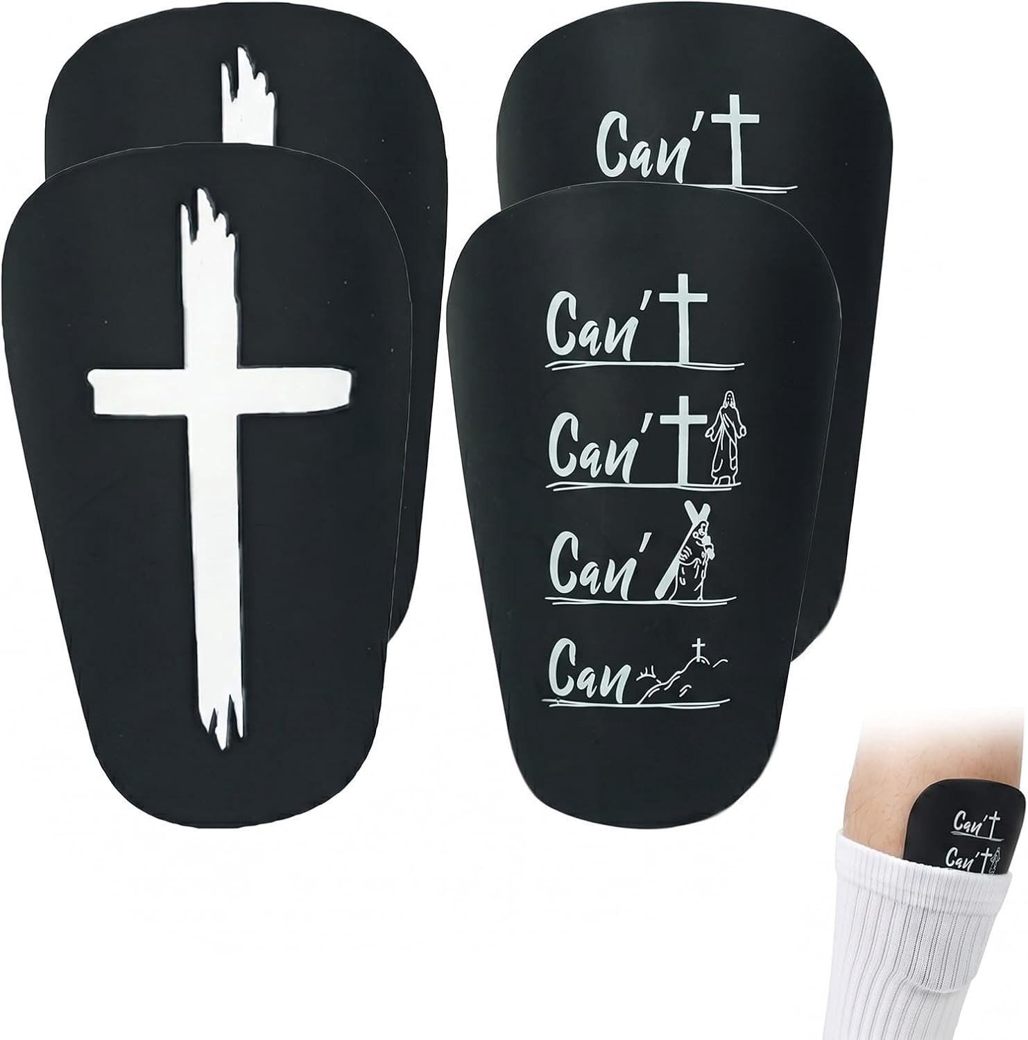 Mini-scheenbeschermers voor Voetbal - Zwart - 9,5 x 6 cm - Lichtgewicht Bescherming - Voor Kinderen en Volwassenen