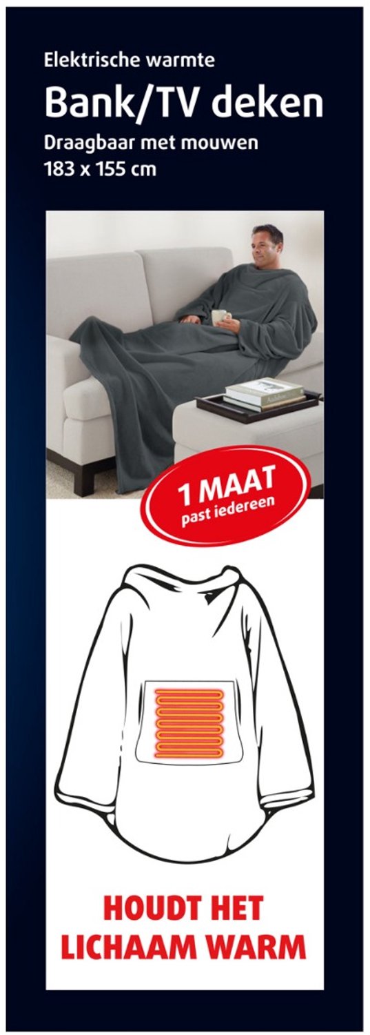 Lucovitaal Elektrische warmte Bank/TV deken – foto 2