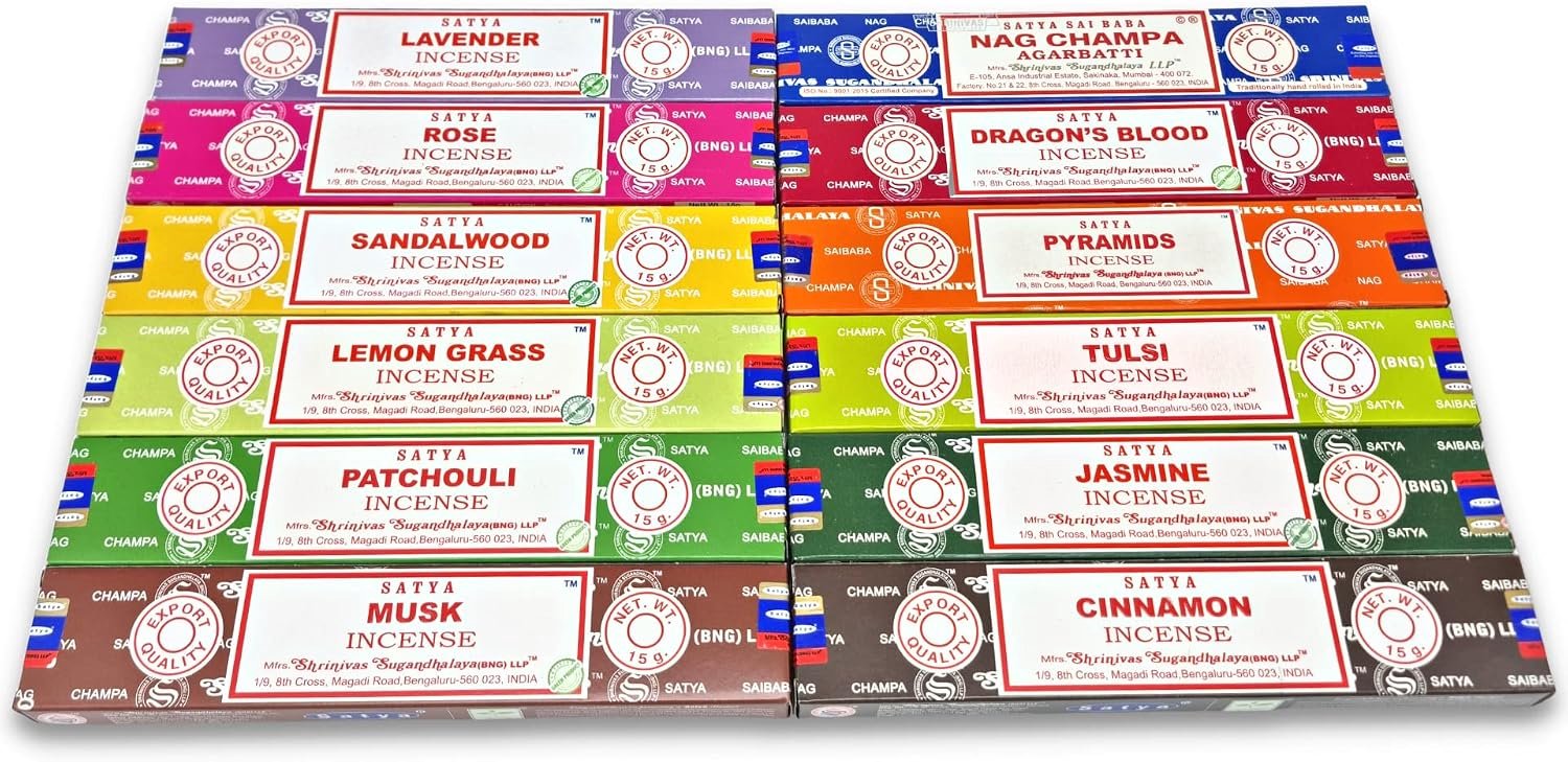 Incense Sticks Starter Set, Satya Incense Sticks, Satya Incense Cone, Incense Stick Holder, Incense Box, Smoke Box - ShopVlot