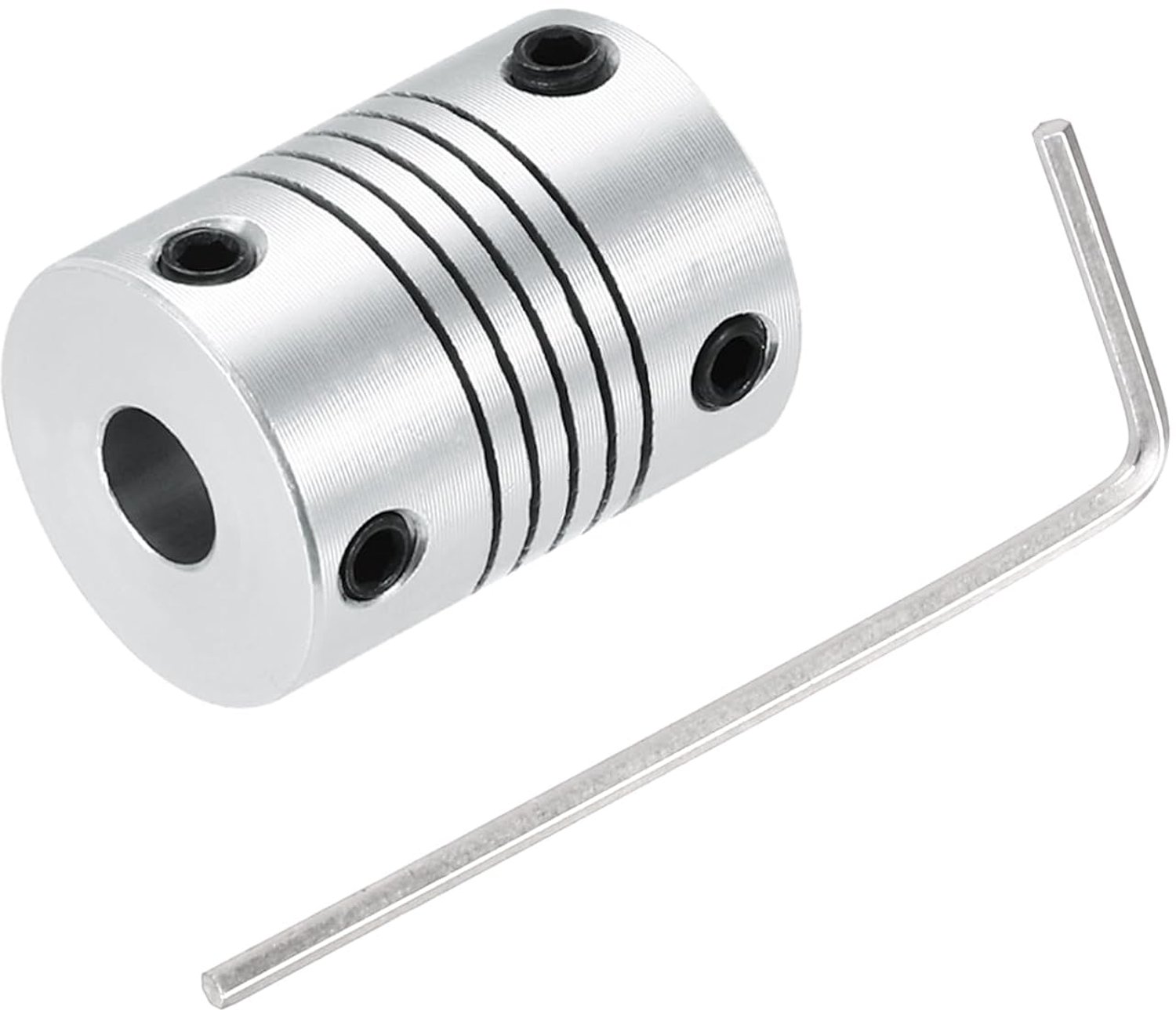 Aluminium koppeling 6mm tot 7mm - Flexibel - Dempingseffect - Geschikt voor 3D printer - ShopVlot