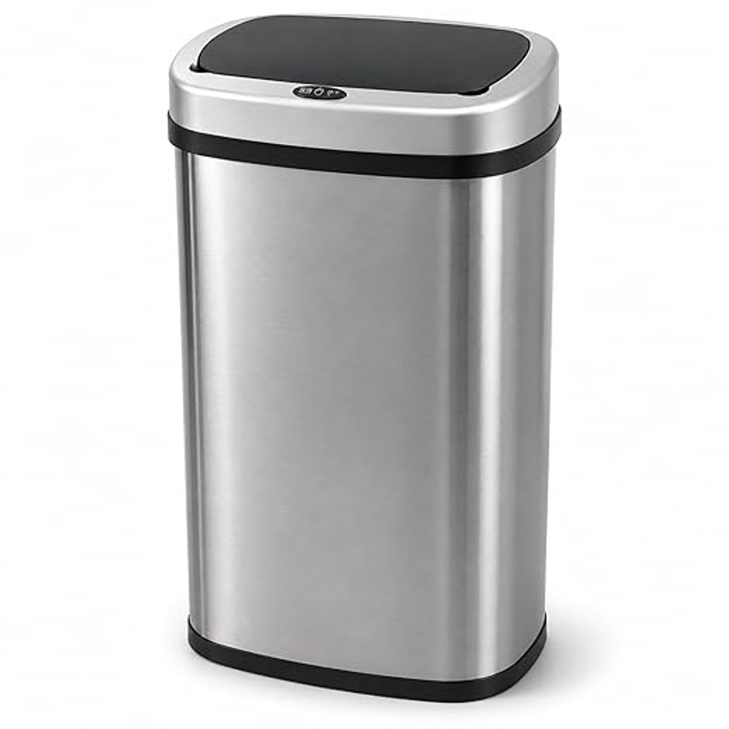 Atlasyx prullenbak 60 liter - Prullenbak met sensor - Prullenbak keuken - Afvalbak keuken - Soft Close - 29 x 40 x 72 cm - Zilver
