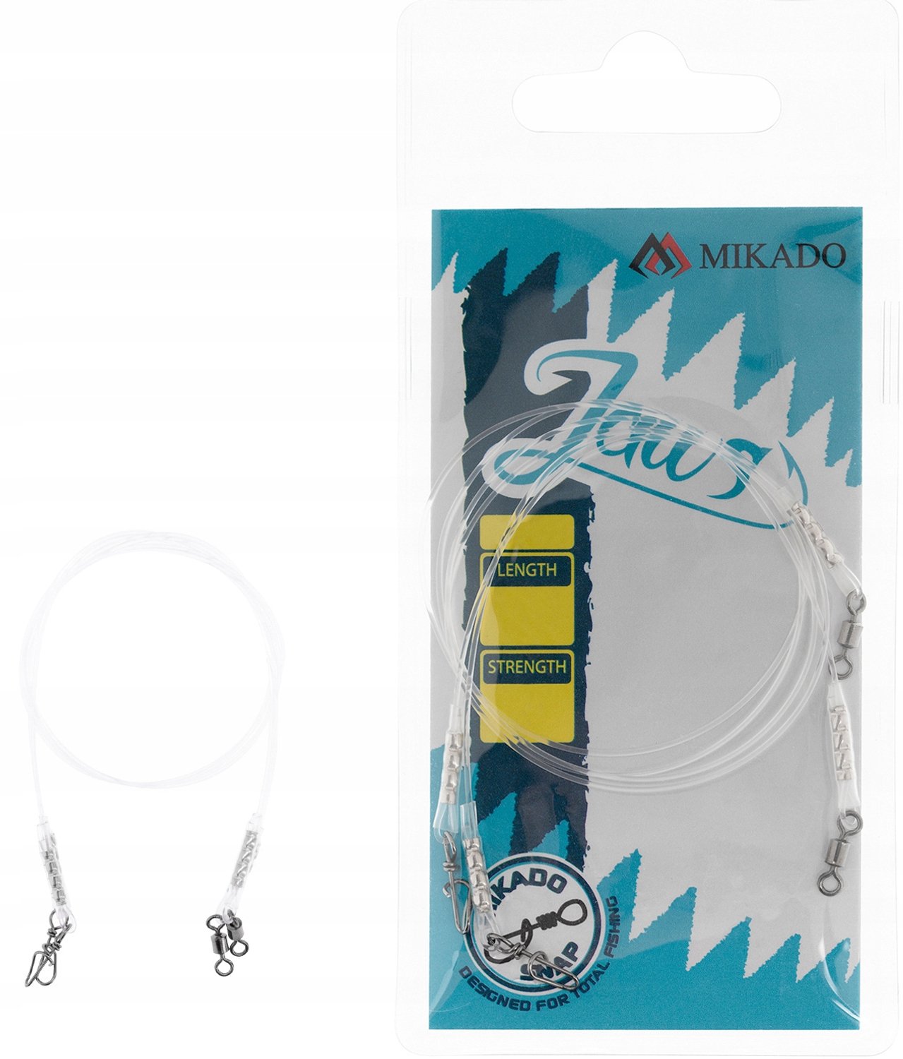 Mikado Fluorocarbon Onderlijn JAWS 45cm 15kg - Sterk & Betrouwbaar