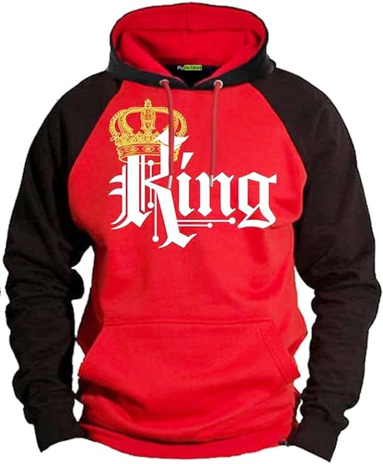 100% Katoen Zwaargewicht King Hoodies voor Mannen King en Queen Bijpassende Hoodies Koppels Sweatshirt Pullover Outfit Set
