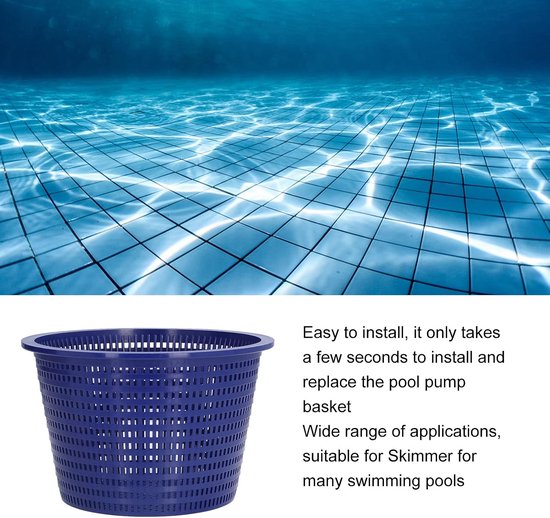 Pool Skimmer Basket vervanging, 20,5x13cm Standaardgrootte PP Plastic Basket voor de meeste ingebouwde bovengrondse poolskafers — afbeelding 5