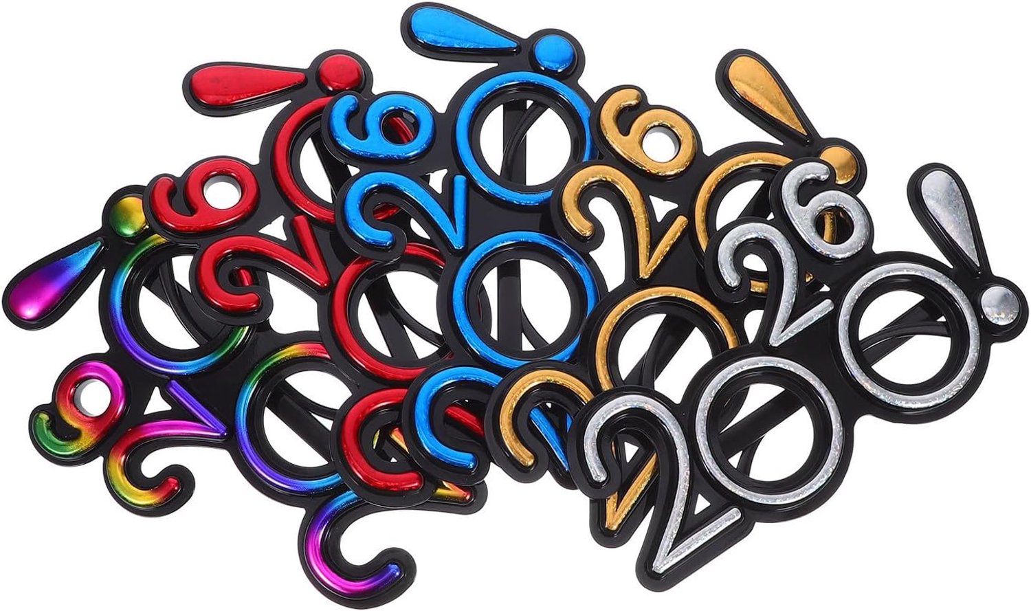 5 Paar Feestzonnebril Met Glanzende Electroplated Afwerking Nieuwjaarsfeest Accessoire Voor Foto's Vieringen Grappige Feestbrillen Voor Oudejaarsavond