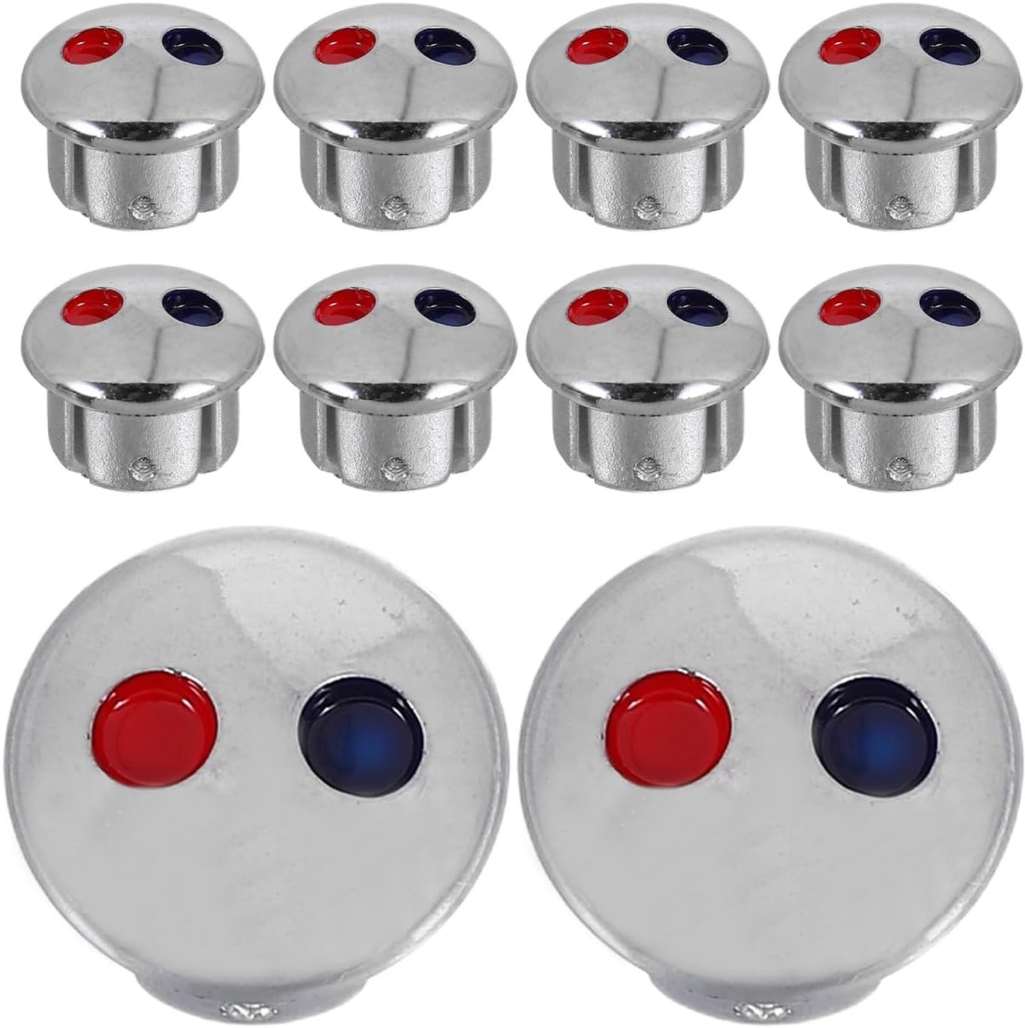 Mikikit Gatafdekking voor gootsteen, keuken, indicatoren, warm, koud, accessoires, kraangreep, afdekking voor gootsteen, badkamer, 10 stuks voor gootsteen en bad
