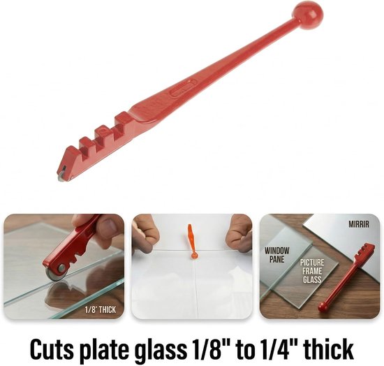 4 stuks glasmozaïeksnijders, inclusief glazen tegeltang, glazen looptang, glasbrekende tang en glassnijder voor glas-in-lood, mozaïeken, fusing, breken — afbeelding 3