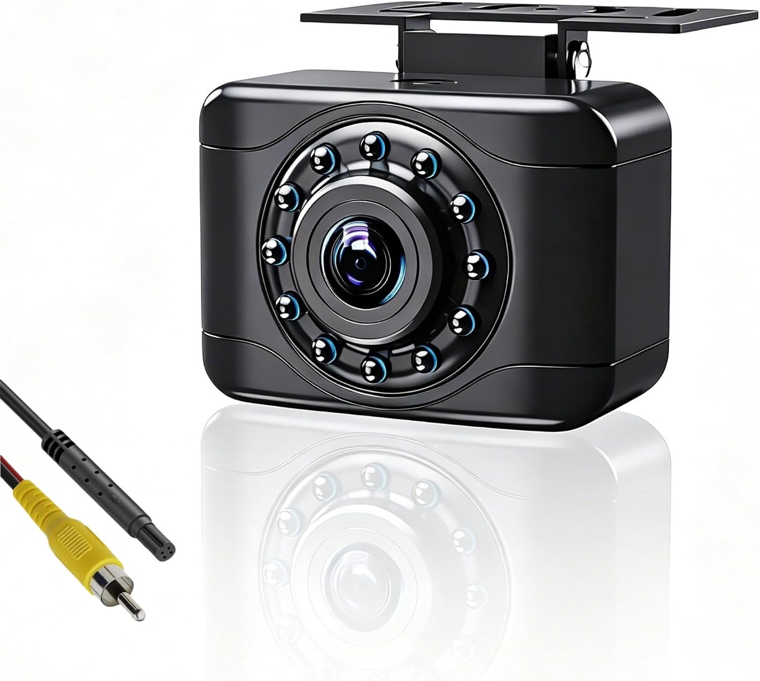 2026 Upgrade HD achteruitrijcamera, helder nachtzicht, IP69 waterdicht, achteruitrijcamera voor auto, vrachtwagen, SUV, camper, 4-pins naar R-AC-stekker, 6 m kabel