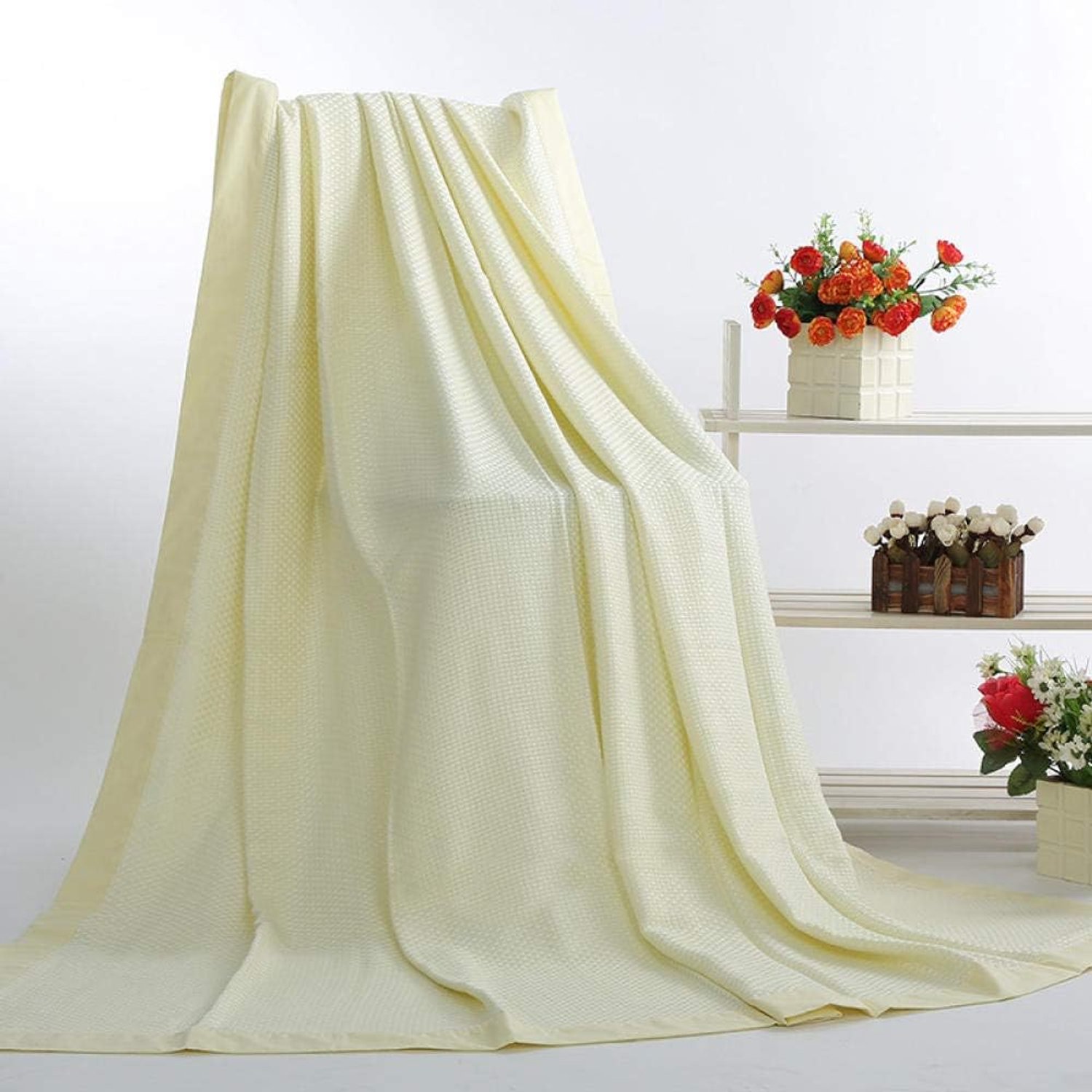 Flanellen fleece werpdekens Reisformaat - Superzachte donzige warme stevige bedspreien voor bank Microfiber deken -geel_150cmx100cm