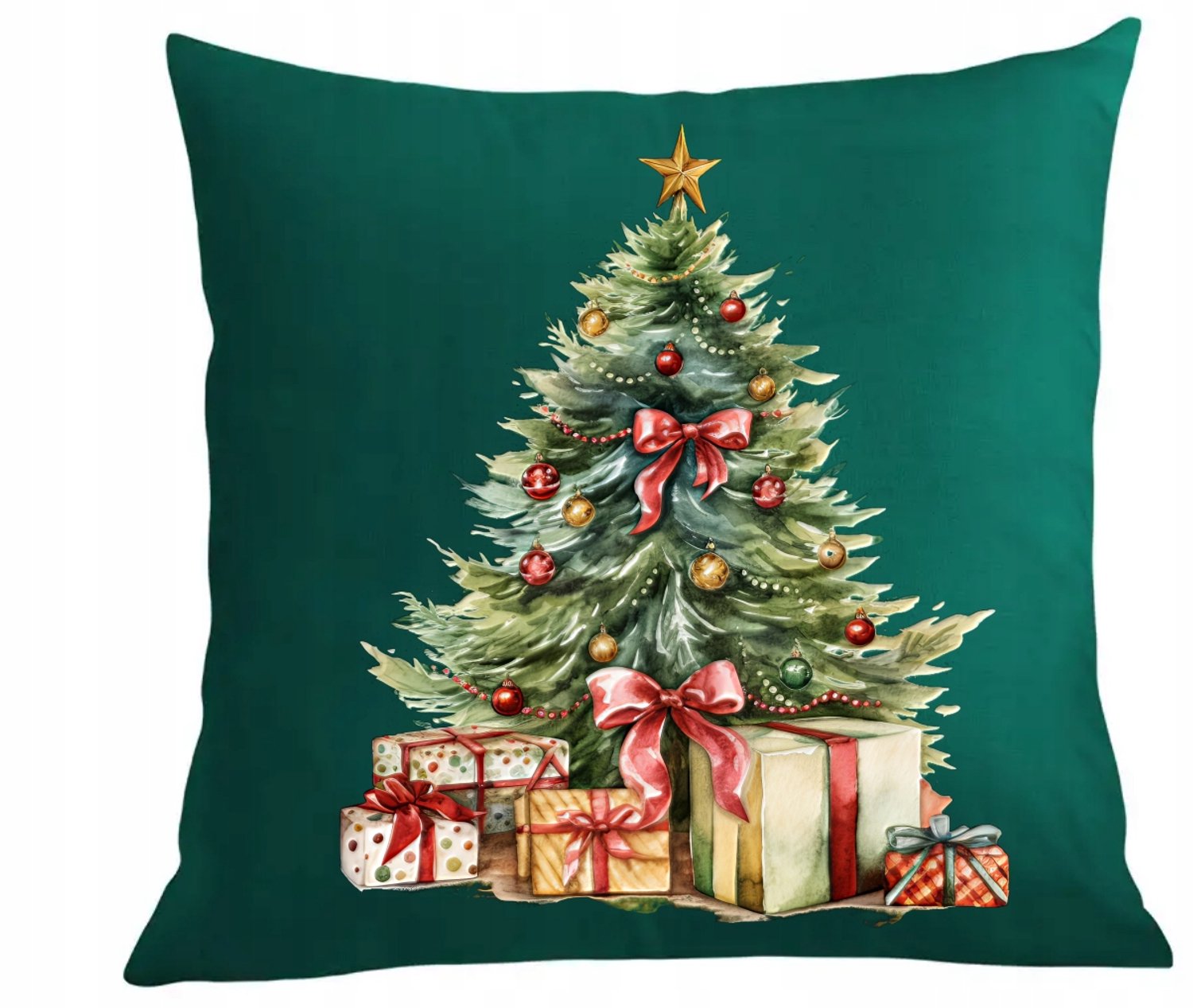 Kerst Kussenhoes met Vulling - Kerstboom Thema