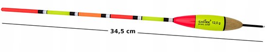 Shark Doorvoer Dobber Balsa 12g / 34.5cm - Perfecte Kwaliteit — afbeelding 3