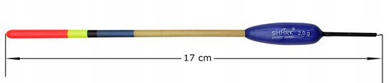 SHARK Doorvoerspinner Dobber Balsa 2.0g / 17cm — afbeelding 2