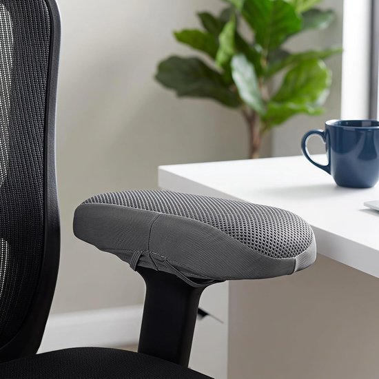 6 Stuks Delige Rekbare Stoffen Armleuninghoezen voor Bureaustoelen Stofdichte Beschermhoezen voor Kantoorstoelen Ademende Armleuningbeschermers Comfort — afbeelding 2