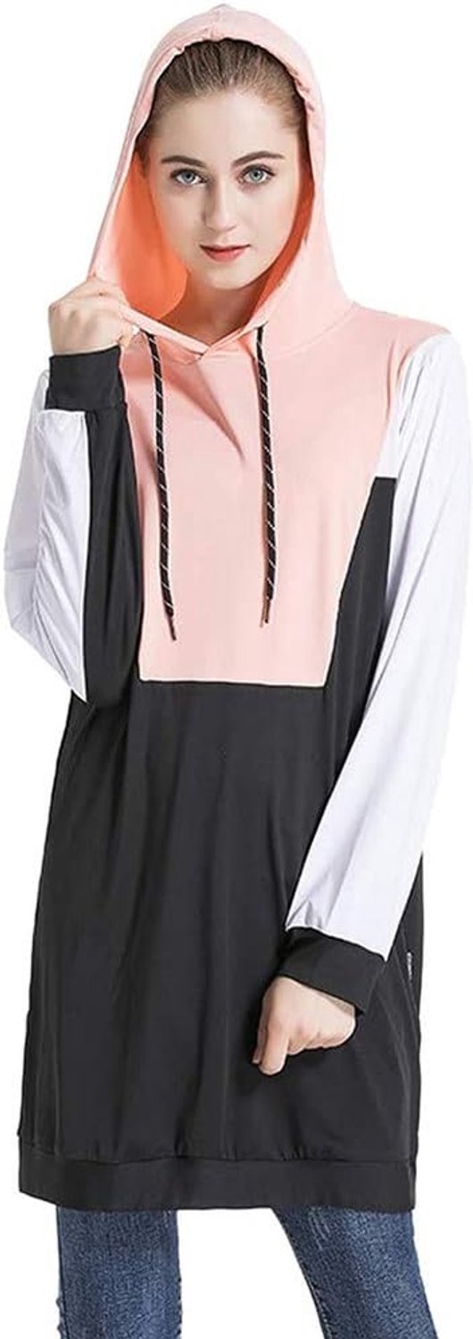 Moslim Trainingspak Tops Outdoor Trainingspak Muslimah Sweatshirt Hoodie Sportkleding - zwart - XL