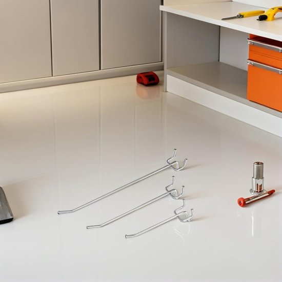 90 Stuks Heavy Duty Pegboard Hooks Ijzeren Organizer Haken Voor Garage Keuken Werkplaats Wandopslag — afbeelding 4