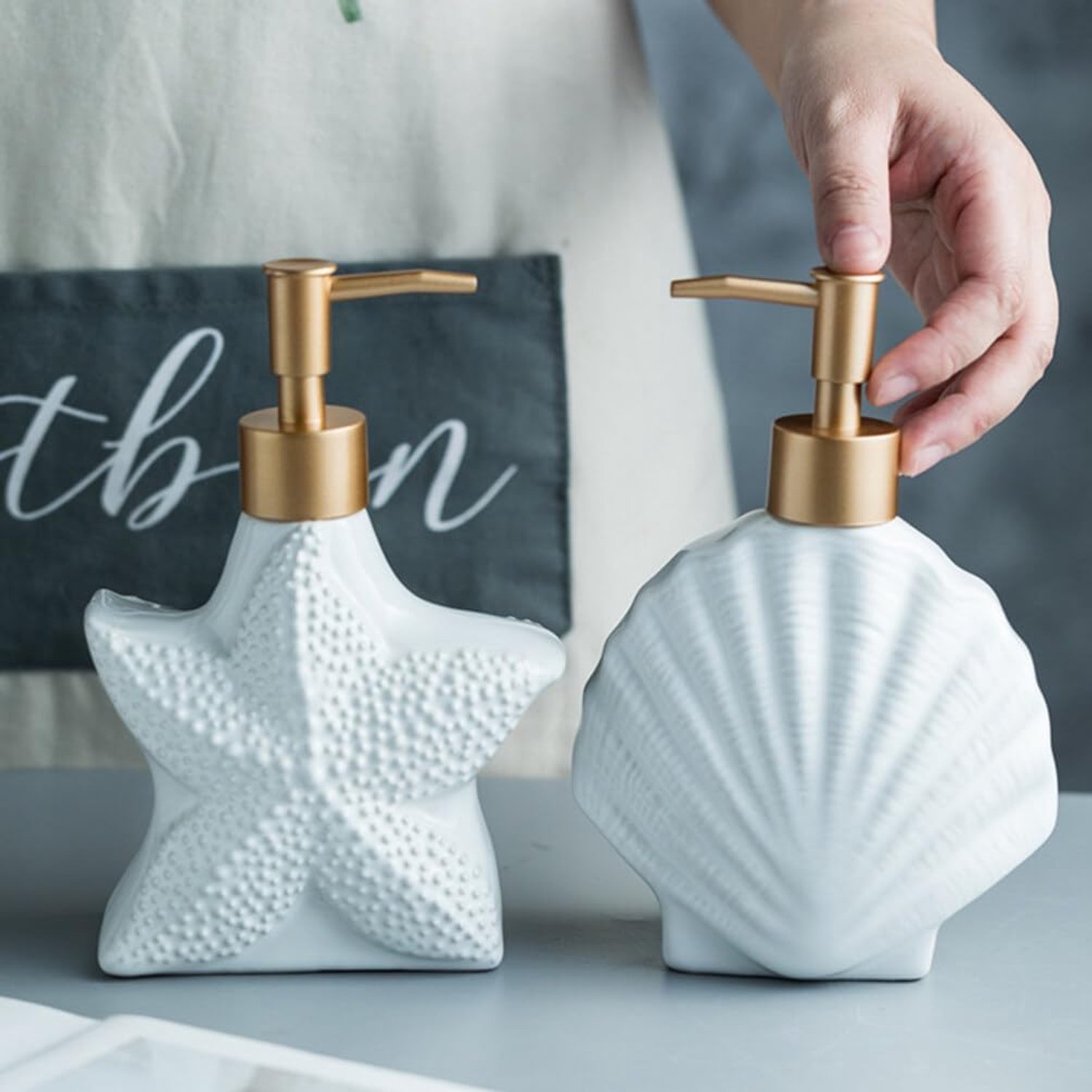 Witte Keramische Pomp Voor Shampoo Zeep Navulbare Dispenser Voor Badkamer Voor Body Wash Handcrème Lotion Geschikt Voor Thuis Professioneel Gebruik