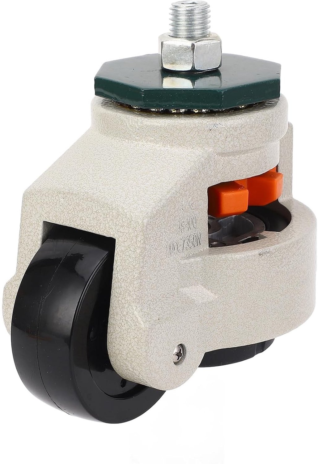 Verstelbare Leveling Stem Castor 75 mm - Hoogte verstelbare wielen voor werkbank en kast met M16 draad