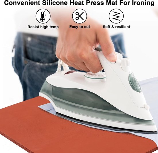 Dikke Siliconen Mat voor Warmtepers, 30 x 26 cm, Ideaal voor Warmteoverdracht en Transferpers Accessoires — afbeelding 2