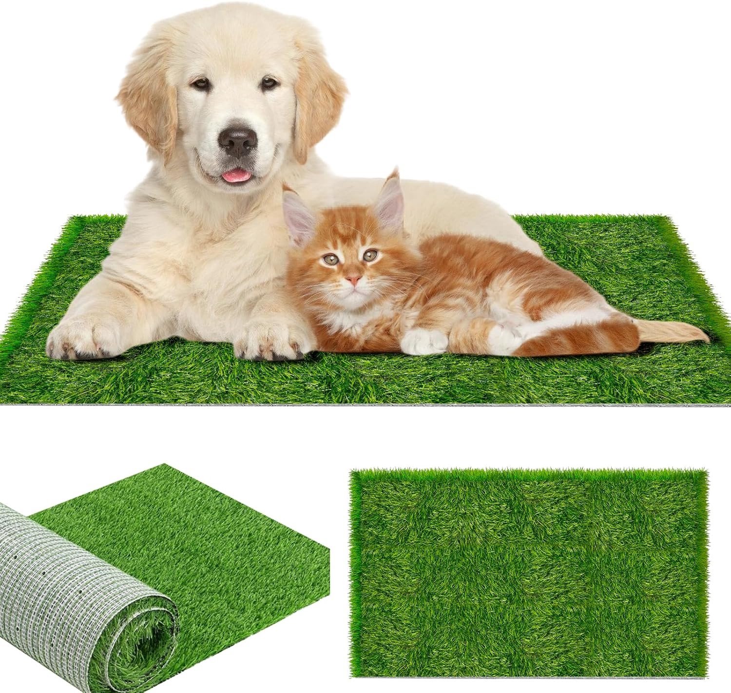 Hernieuwbare Hondentoilet Grasmat: Kunstgras Tapijt van 50 x 70 cm, Ideaal voor Training, Balkon en Tuin, Waterdoorlatend en Duurzaam