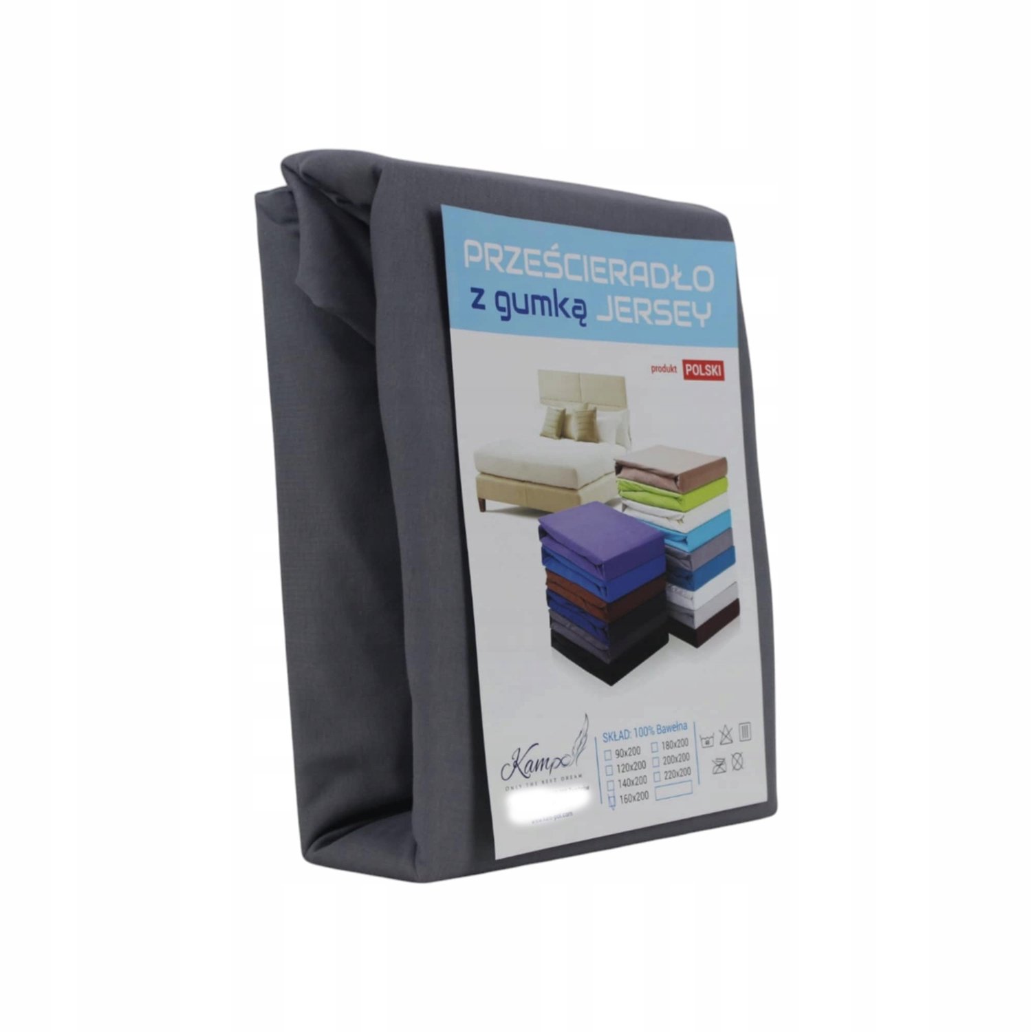 Jersey Hoeslaken Katoen Donkergrijs 70x210cm met Elastiek, 30cm Hoog