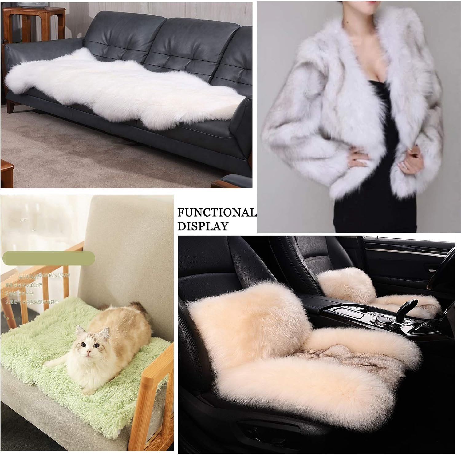 Paars imitatiebont stof, lang stapelen, 12 cm luxe ruige bontstof voor knutselen, foto-rekwisiet, achtergrond, bontkostuums, kostuums, modedecoratie, cosplay, 50 x 170 cm (Kleur: 31 Licht Paars)