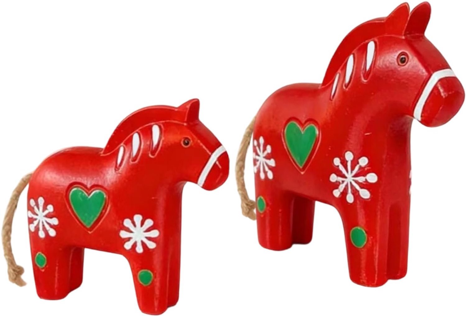 Dala Paarden Decoraties 2 Stuks Kunsthars Tafeldecoraties