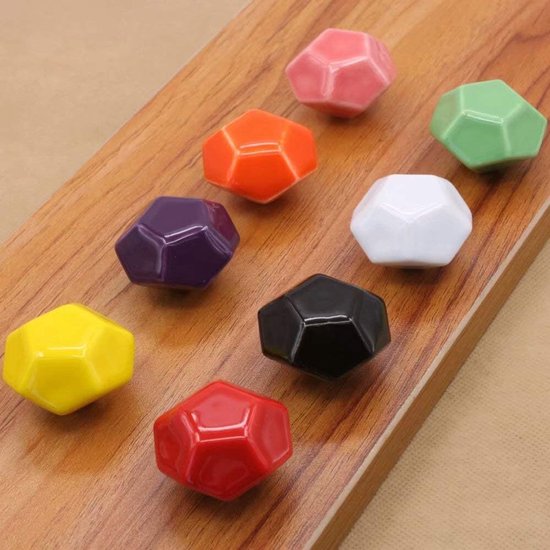 6 stuks Lade Knoppen Keramische Kabinet Knoppen Keuken Slaapkamer Kantoor Kastdeur Trekhendel Meubels Borst Dressoir Handgrepen voor Kast Kledingkast Creatieve Home Decor (Paars) — afbeelding 4