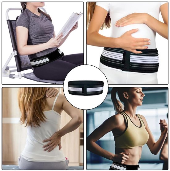 Orthopedische Heupriem voor Sciatica, Comfortabele Rugband, Verstelbare Antislip Heupriem voor Bekken, Rug en Buik (120 cm) met Ondersteuning en Pijnverlichting — afbeelding 2