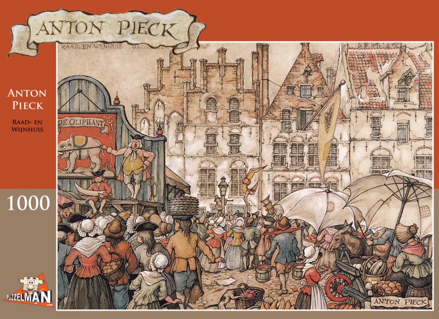 Anton Pieck Raad en Wijnhuis Puzzel 1000 Stukjes
