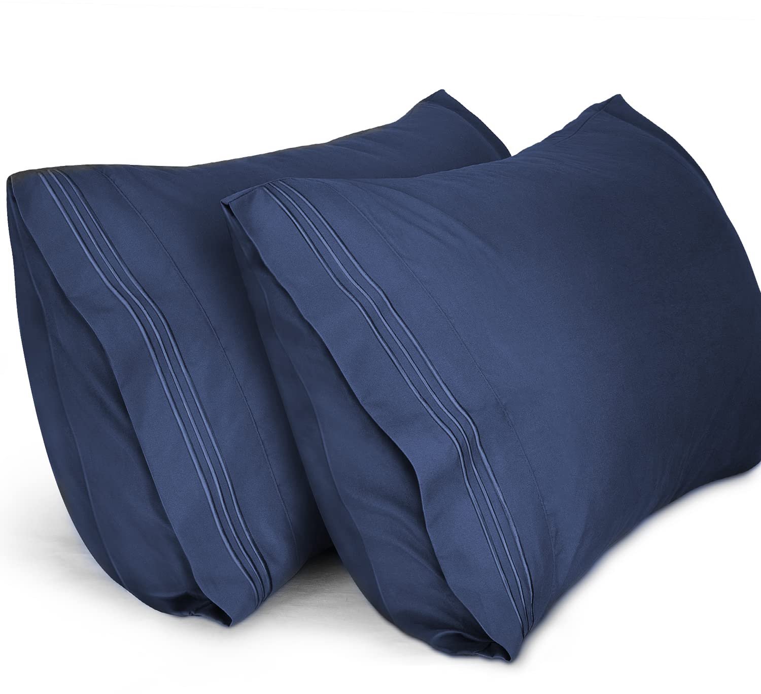 Kussenslopen 50 x 101 cm - Geborduurd Microvezel - Kreukvrij en Ademend - Luxe Comfort - ShopVlot
