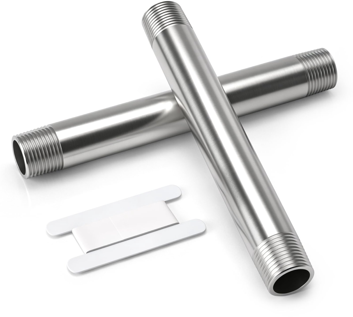 Bwintech 2 stuks 200MM 1/2" Male × 1/2" Male BSP Thread Stainless Steel 304 Extender Nipple gegoten pijpfittingen - ShopVlot
