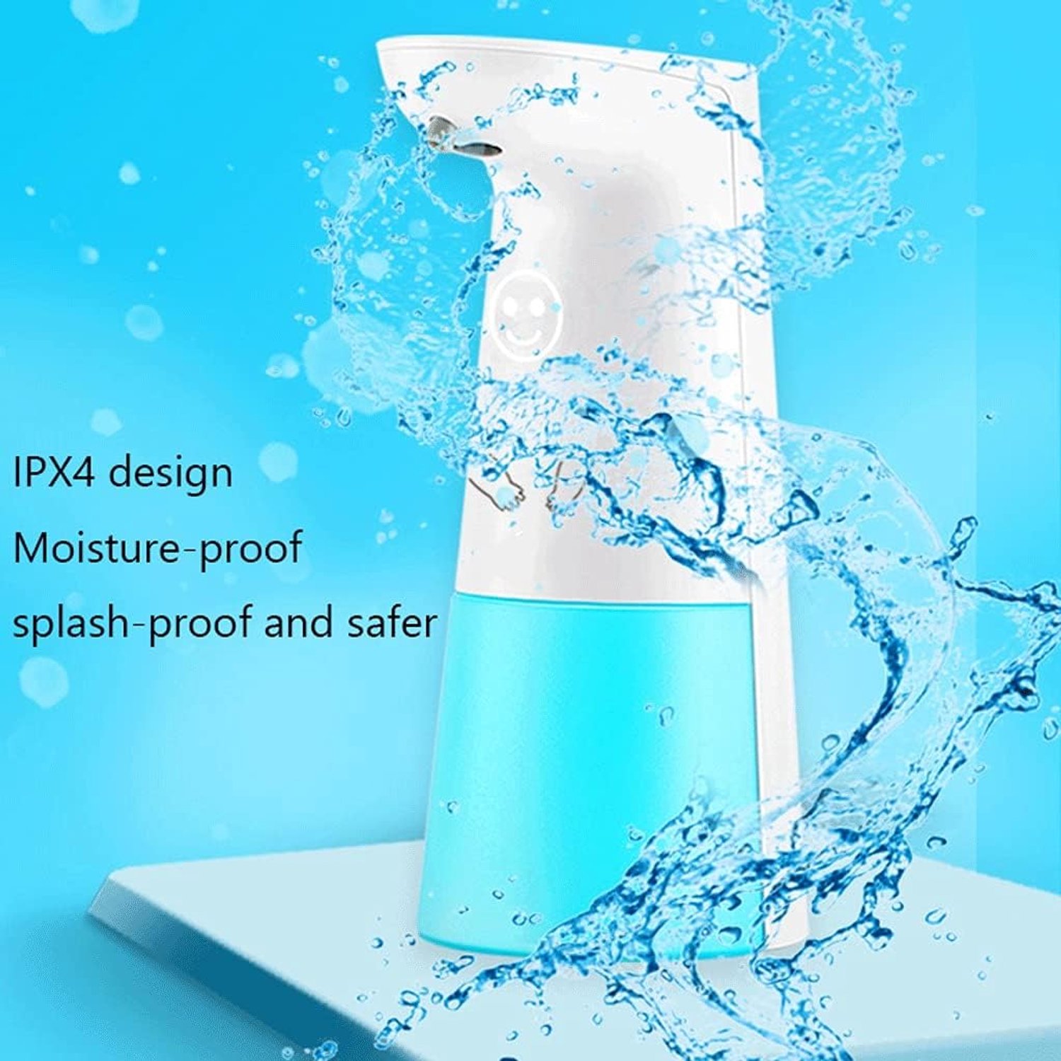 Zeeppompje Volautomatische sensorzeepdispenser, 500 ml Grote capaciteit Wandmontage Batterij Powered Hand Sanitizer Machine Geschikt voor badkamer, slaapkamer en keuken