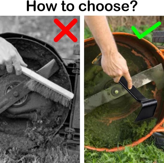 Grasmaaierreiniger, sterke en efficiënte schraper met lange handgreep, accessoires voor grasmaaiers, voor tuin, binnenplaats, , achtertuin, landschapsarchitectuur, park, boerderij — afbeelding 4