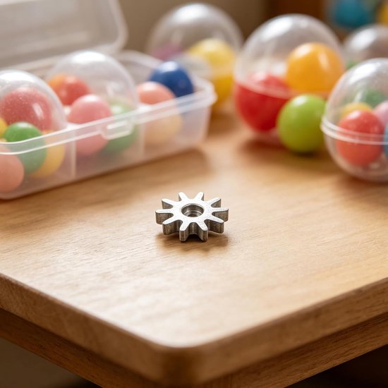 4 Stuks Delige Metalen Precisie Tandwielen voor Gumball Machines Duurzame Vervangingsonderdelen met Hoogwaardig Aandrijfwiel voor Soepele Snoepdispenser Werking — afbeelding 2
