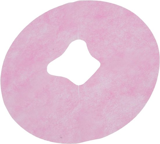 100 stuks wegwerp gezicht cradle covers hoofdsteun covers voor massagetafel of gezichtsbed, waxen bed, kuuroorden (gezicht wieghoezen) roze — afbeelding 5