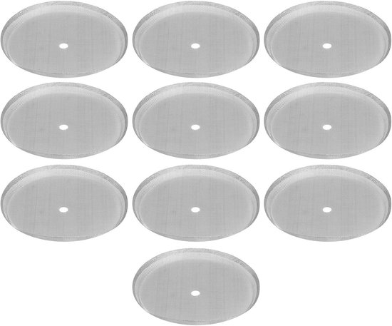 10 Stuks 304 Roestvrijstalen Koffiepersfilter, Vervangingsgaas met een Diameter van 3,7 Inch, Fijn Schermfilter voor Koffie en Thee, Ideaal voor 1000 Mm Perspot (150 korrel) — afbeelding 4